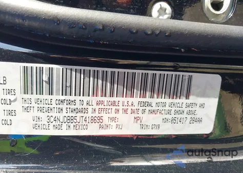 2018 Jeep Compass Latitude 4X4 from USA, damaged, VIN 3C4NJDBB5JT418695